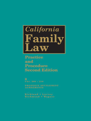 cover image of California Family Law Practice and Procedure